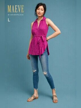 Maeve Women's Batavia Sleeveless Tunic Fuchsia L
